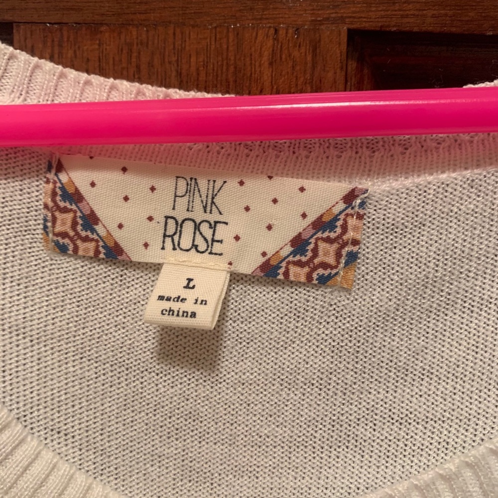 Pink Rose thin sweater - Picture 3 of 3